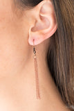 Watch Your Step - Copper Necklace - Paparazzi Accessories Necklace Bedazzle Me Pretty Mobile Fashion Boutique