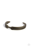 Watching the FLOCK - Brass Mens Bracelet - Paparazzi Accessories Mens Bracelet Bedazzle Me Pretty Mobile Fashion Boutique