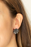 Water Lily Love - Silver Post Earrings - Paparazzi Accessories Post Earrings Bedazzle Me Pretty Mobile Fashion Boutique