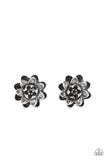 Water Lily Love - Silver Post Earrings - Paparazzi Accessories Post Earrings Bedazzle Me Pretty Mobile Fashion Boutique