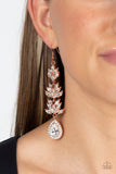 Water Lily Whimsy - Copper Earrings - Paparazzi Accessories Earrings Bedazzle Me Pretty Mobile Fashion Boutique