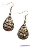 Water Under The Bridge - Copper Earrings - Paparazzi Accessories Earrings Bedazzle Me Pretty Mobile Fashion Boutique