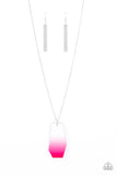 Watercolor Skies - Pink Necklace - Paparazzi Accessories Necklace Bedazzle Me Pretty Mobile Fashion Boutique