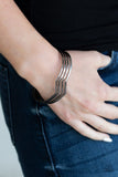 Waverunner - Black Bracelet - Paparazzi Accessories Bracelet Bedazzle Me Pretty Mobile Fashion Boutique