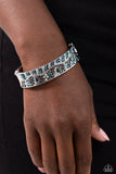 Wavy Whimsy - Blue Bracelet - Paparazzi Accessories Bracelet Bedazzle Me Pretty Mobile Fashion Boutique