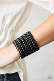 Way Down In Kokomo - Black Bracelet - Paparazzi Accessories Bracelet Bedazzle Me Pretty Mobile Fashion Boutique
