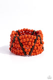 Way Off TROPIC - Orange Bracelet - Paparazzi Accessories Bracelet Bedazzle Me Pretty Mobile Fashion Boutique