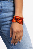 Way Off TROPIC - Orange Bracelet - Paparazzi Accessories Bracelet Bedazzle Me Pretty Mobile Fashion Boutique