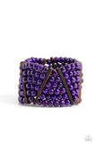 Way Off TROPIC - Purple Bracelet - Paparazzi Accessories Bracelet Bedazzle Me Pretty Mobile Fashion Boutique