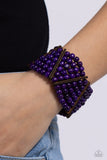 Way Off TROPIC - Purple Bracelet - Paparazzi Accessories Bracelet Bedazzle Me Pretty Mobile Fashion Boutique