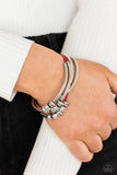 We Aim To Please - Red Bracelet - Paparazzi Accessories Bracelet Bedazzle Me Pretty Mobile Fashion Boutique