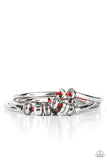 We Aim To Please - Red Bracelet - Paparazzi Accessories Bracelet Bedazzle Me Pretty Mobile Fashion Boutique