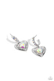 We Are Young - White Earrings - Paparazzi Accessories Earrings Bedazzle Me Pretty Mobile Fashion Boutique