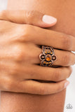 We Wear Crowns Here - Copper Ring - Paparazzi Accessories Ring Bedazzle Me Pretty Mobile Fashion Boutique
