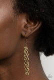 Wearable Wildflowers - Brass Necklace - Paparazzi Accessories Necklace Bedazzle Me Pretty Mobile Fashion Boutique