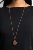 Wearable Wildflowers - Copper Necklace - Paparazzi Accessories Necklace Bedazzle Me Pretty Mobile Fashion Boutique