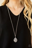 Wearable Wildflowers - Silver Necklace - Paparazzi Accessories Necklace Bedazzle Me Pretty Mobile Fashion Boutique