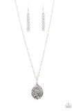Wearable Wildflowers - Silver Necklace - Paparazzi Accessories Necklace Bedazzle Me Pretty Mobile Fashion Boutique