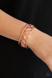 WEAVE An Impression - Copper Bracelet - Paparazzi Accessories Bracelet Bedazzle Me Pretty Mobile Fashion Boutique