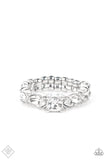 Wedded Bliss - White Ring - Paparazzi Accessories Ring Bedazzle Me Pretty Mobile Fashion Boutique