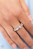 Wedded Bliss - White Ring - Paparazzi Accessories Ring Bedazzle Me Pretty Mobile Fashion Boutique
