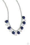 Welcome to BALL Street - Blue Necklace - Paparazzi Accessories Necklace Bedazzle Me Pretty Mobile Fashion Boutique