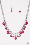 Welcome To Bedrock - Pink Necklace - Paparazzi Accessories Necklace Bedazzle Me Pretty Mobile Fashion Boutique
