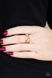 Welcome To GLEAMland - Gold Ring - Paparazzi Accessories Ring Bedazzle Me Pretty Mobile Fashion Boutique