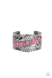 Welcome to the Badlands - Pink Bracelet - Paparazzi Accessories Bracelet Bedazzle Me Pretty Mobile Fashion Boutique