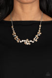 Welcome to the Ice Age - Brown Necklace - Paparazzi Accessories Necklace Bedazzle Me Pretty Mobile Fashion Boutique