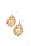 Welcoming Whimsy - White Earrings - Paparazzi Accessories Earrings Bedazzle Me Pretty Mobile Fashion Boutique