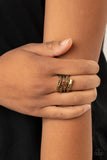 Well Played - Brass Ring - Paparazzi Accessories Ring Bedazzle Me Pretty Mobile Fashion Boutique