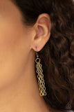 Well-Rooted - Brass Necklace - Paparazzi Accessories Necklace Bedazzle Me Pretty Mobile Fashion Boutique