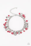 West Coast Wanderer - Red Bracelet - Paparazzi Accessories Bracelet Bedazzle Me Pretty Mobile Fashion Boutique