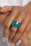 West Coast Waves - Blue Ring - Paparazzi Accessories Ring Bedazzle Me Pretty Mobile Fashion Boutique