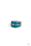 West Coast Waves - Blue Ring - Paparazzi Accessories Ring Bedazzle Me Pretty Mobile Fashion Boutique