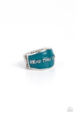 West Coast Waves - Blue Ring - Paparazzi Accessories Ring Bedazzle Me Pretty Mobile Fashion Boutique