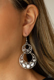 West Coast Whimsical - White Earrings - Paparazzi Accessories Earrings Bedazzle Me Pretty Mobile Fashion Boutique