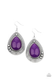 Western Fantasy - Purple Earrings - Paparazzi Accessories Earrings Bedazzle Me Pretty Mobile Fashion Boutique