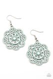 Western Mandalas - Blue Earrings - Paparazzi Accessories Earrings Bedazzle Me Pretty Mobile Fashion Boutique