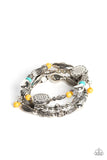 Western Quest - Yellow Bracelet - Paparazzi Accessories Bracelet Bedazzle Me Pretty Mobile Fashion Boutique