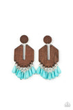Western Retreat - Blue Post Earrings - Paparazzi Accessories Post Earrings Bedazzle Me Pretty Mobile Fashion Boutique