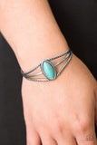 Western Wanderer - Blue Bracelet - Paparazzi Accessories Bracelet Bedazzle Me Pretty Mobile Fashion Boutique