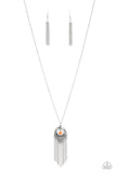 Western Weather - Orange Necklace - Paparazzi Accessories Necklace Bedazzle Me Pretty Mobile Fashion Boutique