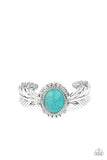 Western Wings - Blue Bracelet - Paparazzi Accessories Bracelet Bedazzle Me Pretty Mobile Fashion Boutique