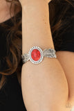 Western Wings - Red Bracelet - Paparazzi Accessories Bracelet Bedazzle Me Pretty Mobile Fashion Boutique
