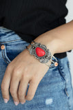 Western Wonderland - Red Bracelet - Paparazzi Accessories Bracelet Bedazzle Me Pretty Mobile Fashion Boutique