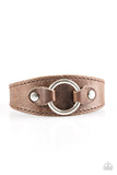 Western Wrangler - Brown Bracelet - Paparazzi Accessories Bracelet Bedazzle Me Pretty Mobile Fashion Boutique