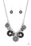 Western Zen - Black Necklace - Paparazzi Accessories Necklace Bedazzle Me Pretty Mobile Fashion Boutique
