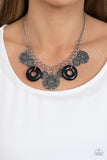 Western Zen - Black Necklace - Paparazzi Accessories Necklace Bedazzle Me Pretty Mobile Fashion Boutique